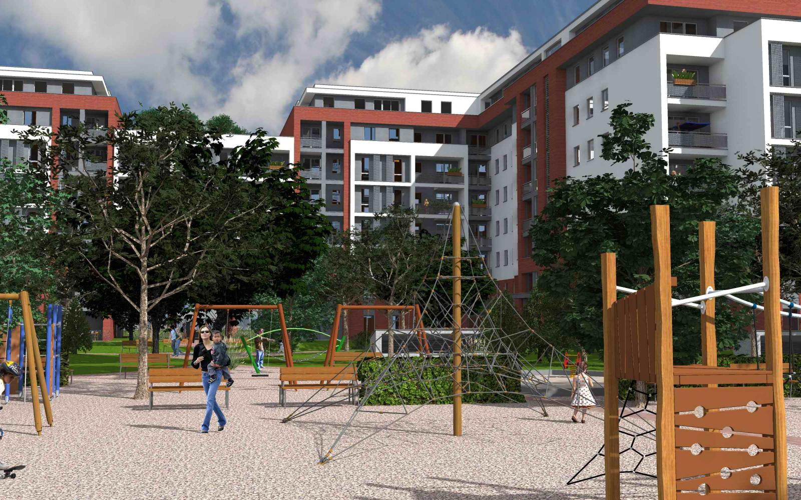 Parking slot for free with family size apartments